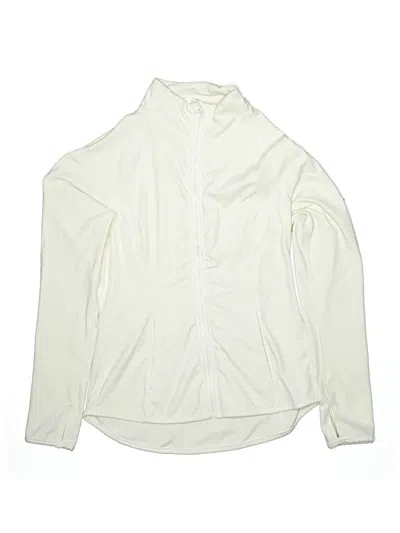 Pre-owned Yogalicious Kids' Track Jacket In Ivory