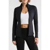 Yogalicious Ultra Lush Cloud Drift Full Zip Jacket In Black
