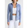Yogalicious Ultra Lush Cloud Drift Full Zip Jacket In Blue
