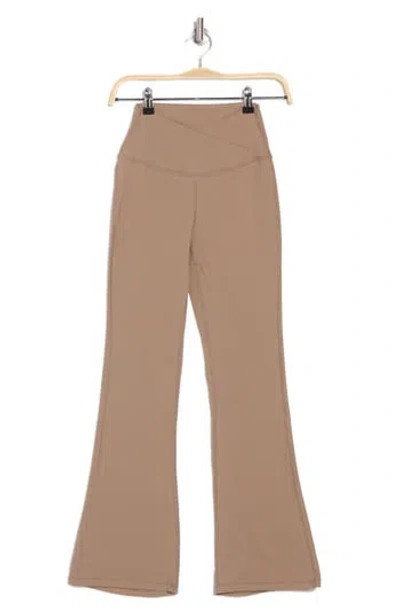 Yogalicious Ultra Lush Madison Crossover Flare Leggings In Leafless Tree