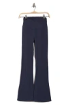 Yogalicious Ultra Lush Madison Crossover Flare Leggings In Navy Blazer