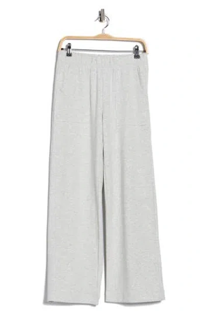 Yogalicious Vanessa Relaxed Fit Wide Leg Yoga Pants In Gray