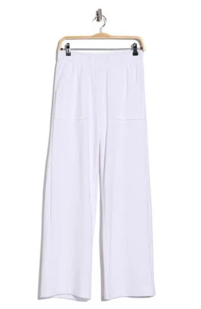 Yogalicious Vanessa Relaxed Fit Wide Leg Yoga Pants In White