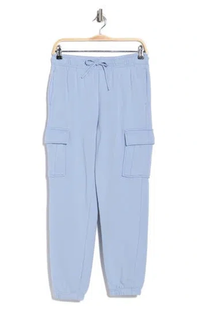 Yogalicious Washed Fleece City Chic Cargo Pants In Blue