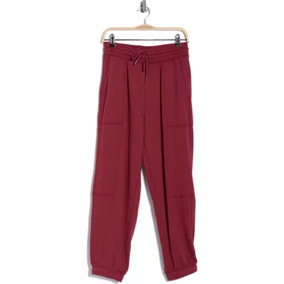 Yogalicious Washed Loop Terry Oversize Pants In Red