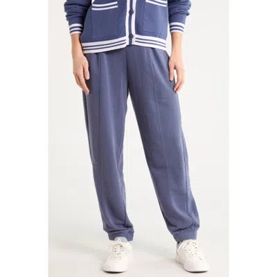 Yogalicious Washed Loop Terry Oversized Joggers In Blue