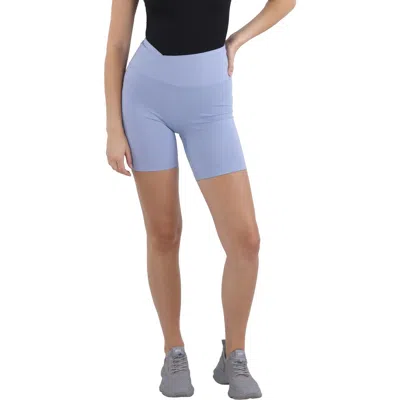 Yogalicious Womens Solid Polyester Shorts In Blue