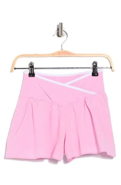 Yogalicious Woven Colby Crossover Shorts In Multi