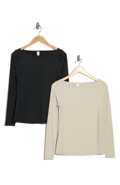 Yogalicious Zenly Winslet Assorted 2-pack T-shirts In Neutral