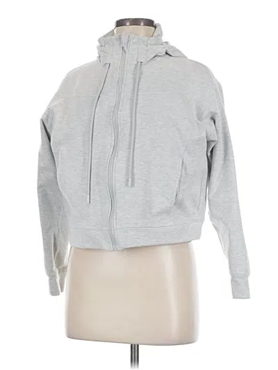 Pre-owned Yogalicious Zip Up Hoodie In Gray