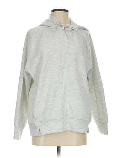 Pre-owned Yogalicious Zip Up Hoodie In Silver