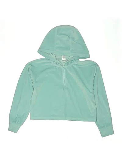 Pre-owned Yogalicious Kids' Zip Up Hoodie In Teal