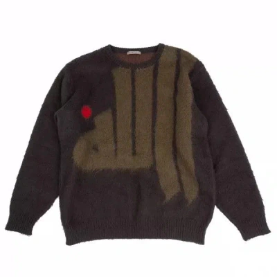 Pre-owned Yohji Yamamoto 1980s Wool Blend Knit Sweater In Brown