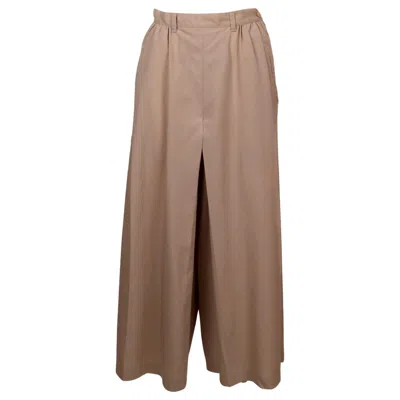 Pre-owned Yohji Yamamoto 1990's  Tan Wide Leg Pants In Brown