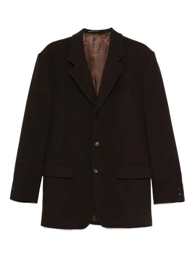 Pre-owned Yohji Yamamoto 1990s Buttoned Jacket In Brown
