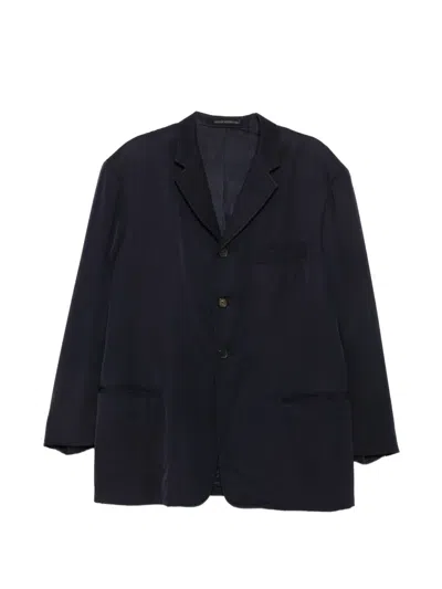 Pre-owned Yohji Yamamoto 1990s Notched-lapel Blazer In Blue