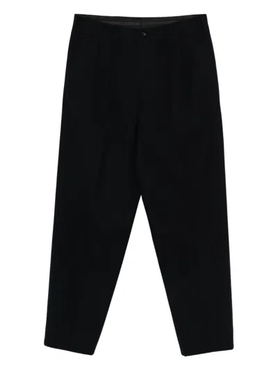 Pre-owned Yohji Yamamoto 1990s Pleated Wool Trousers In Blue