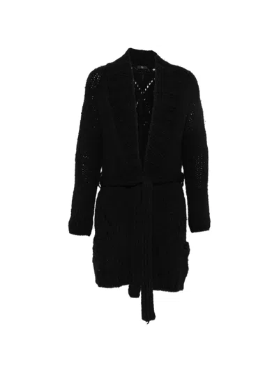 Pre-owned Yohji Yamamoto 1990s Tie-waist Coat In Black