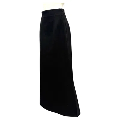Pre-owned Yohji Yamamoto 2000's Black Dramatic Asymmetrical Skirt Carolyn Bessette