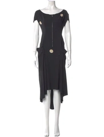 Pre-owned Yohji Yamamoto 2010's Long Dress In Gray