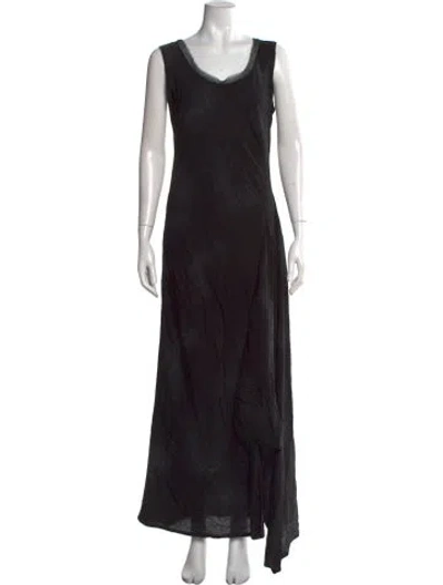 Pre-owned Yohji Yamamoto 2012 Long Dress W/ Tags In Black