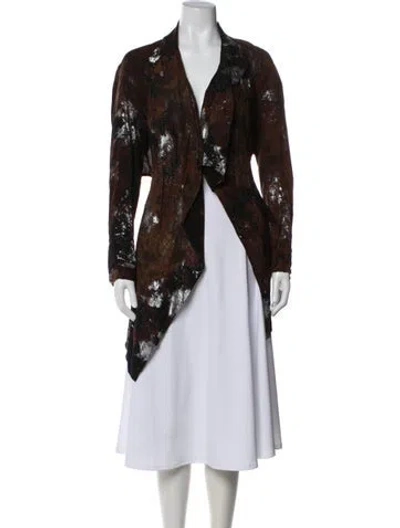 Pre-owned Yohji Yamamoto 2013 Printed Top In Multi