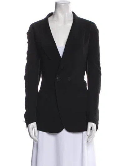 Pre-owned Yohji Yamamoto 2015 Back-zip Blazer In Black