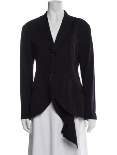 Pre-owned Yohji Yamamoto 2015 Wool Blazer In Blue