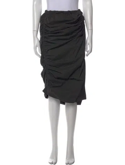 Pre-owned Yohji Yamamoto 2017 Midi Length Skirt In Black