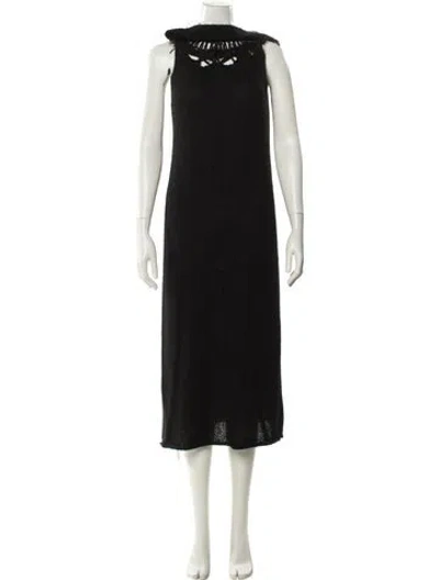 Pre-owned Yohji Yamamoto 2020 Midi Length Dress In Black