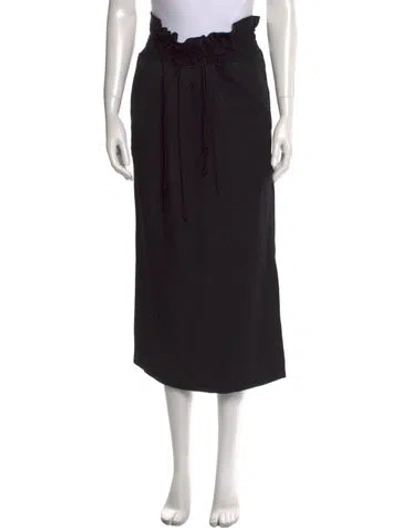 Pre-owned Yohji Yamamoto 2020 Midi Length Skirt In Black