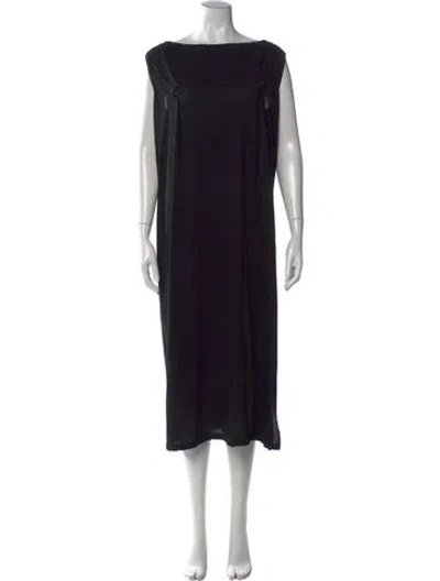 Pre-owned Yohji Yamamoto 2024 Long Dress In Black