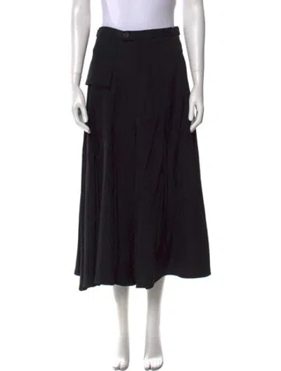 Pre-owned Yohji Yamamoto 2024 Wide Leg Pants In Black