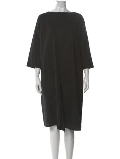 Pre-owned Yohji Yamamoto 2025 Knee-length Dress W/ Tags In Black