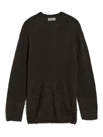Yohji Yamamoto 7g1p Gradation Round-neck Sweater In Brown