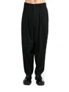 Yohji Yamamoto Tailored Denim Trousers With Pleats And Pockets In Schwarz