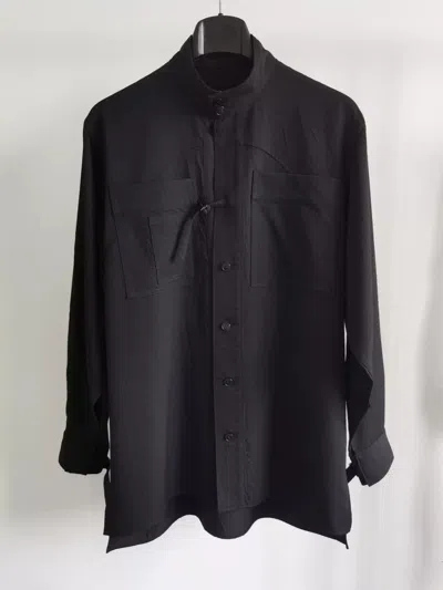 Pre-owned Yohji Yamamoto 92aw Replica Wool Shirt In Black