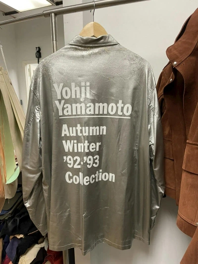 Pre-owned Yohji Yamamoto 92aw Staff Jacket In Silver