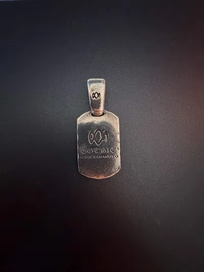 Pre-owned Yohji Yamamoto .950 Silver Dog Tag In Gray