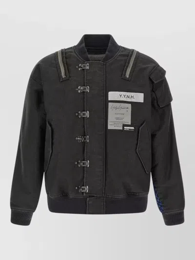 Yohji Yamamoto A 1 Deck Nh Graphic Jacket In Gray