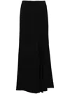 Yohji Yamamoto A-line Wool Skirt In Black