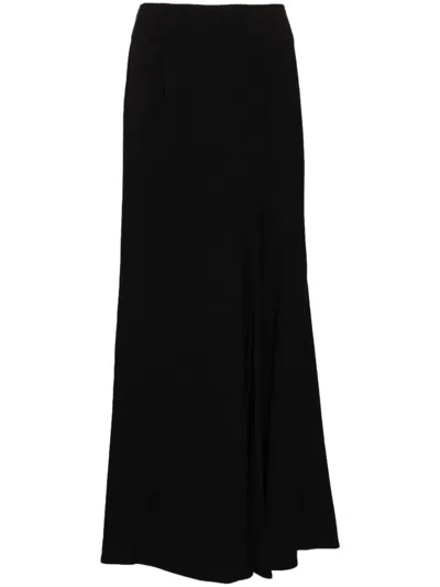 Yohji Yamamoto A-line Wool Skirt In Black
