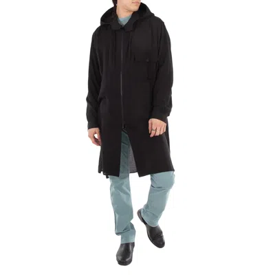 Yohji Yamamoto A-zipper Hood Cellulose Top In Black