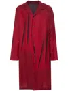 Yohji Yamamoto Abstract-print Silk Coat
