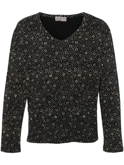 Yohji Yamamoto Abstract-print T-shirt In Black