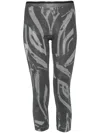 Yohji Yamamoto Abstract-print Tights In Grey