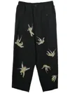 Yohji Yamamoto Angel-print Trousers In Black