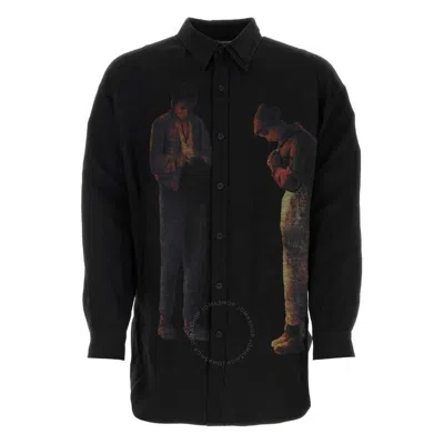YOHJI YAMAMOTO YOHJI YAMAMOTO ART-PRINT PANELLED SHIRT