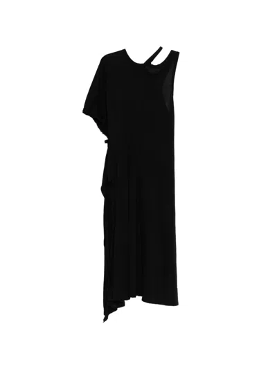 Yohji Yamamoto Asmmetric Dress In Black
