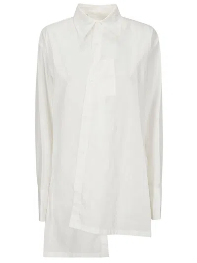 Yohji Yamamoto R-asymmetric Flare Blouse In White